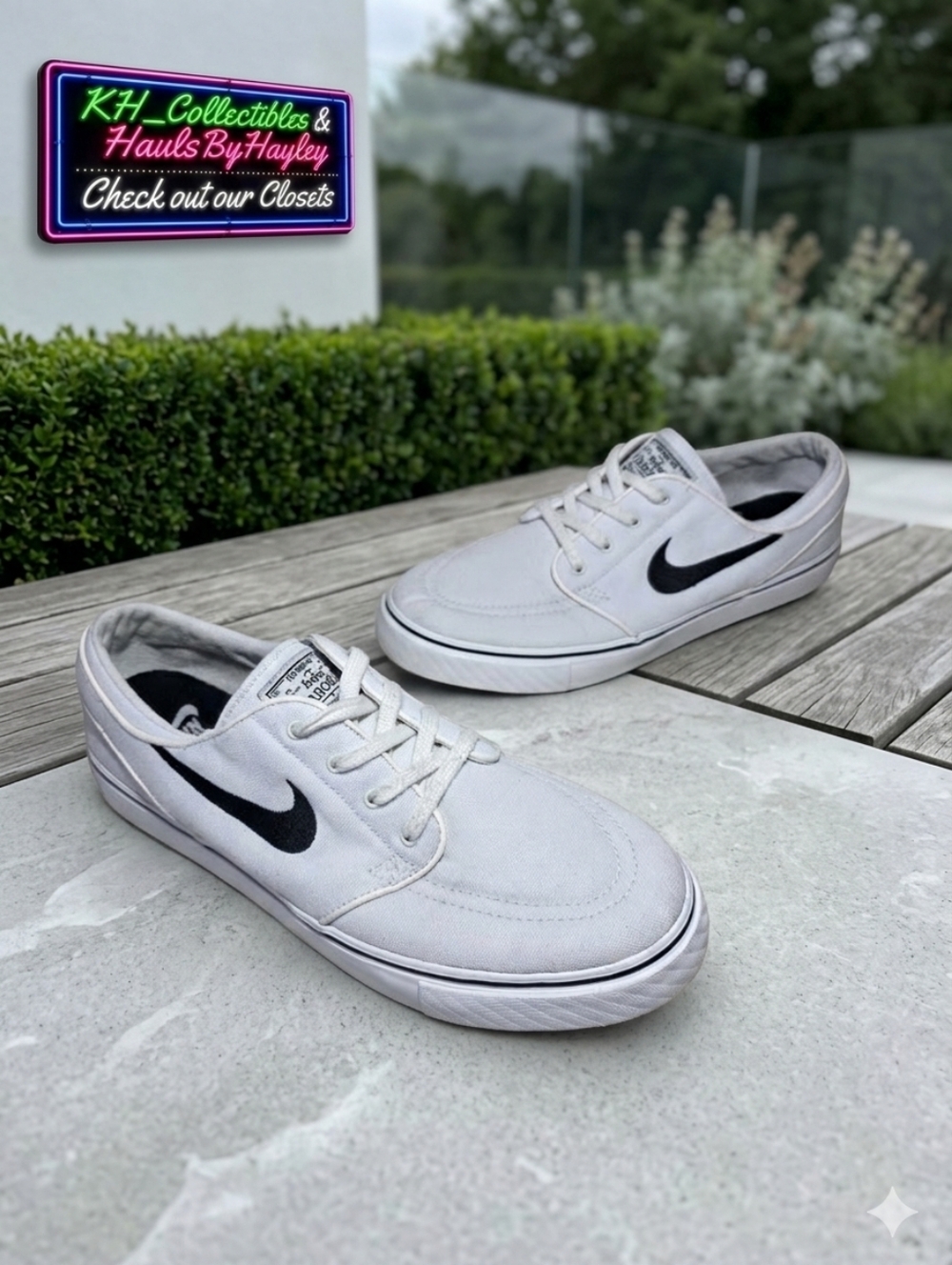 2016 Nike SB Zoom Stefan Janoski Canvas White/Black, Tan Gum Sole Men's 8.5